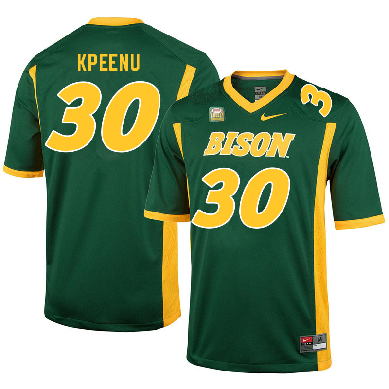Men #30 Barika Kpeenu North Dakota State Bison College Football Jerseys Sale-Green - Click Image to Close